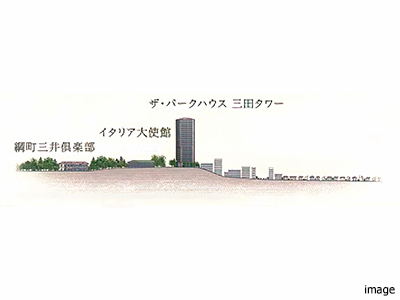 高低差概念イラスト｜ザ・パークハウス三田タワー